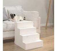Escalier pour animaux de compagnie en pin massif, escalier pour chien pour canapé et lit, aide à la montée stable pour chiens et chats petits, âgés et malades, 40 x 49 x 47 cm