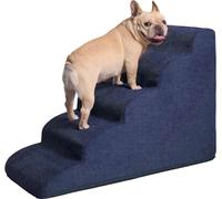 Escalier pour animaux domestiques, escalier pour chiens, petit lit pour chiens, échelle antidérapante, canapé-lit pour chats amovible et lavable, 5 couches, bleu