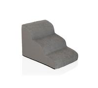 hjh LIVING Escalier pour animal domestique, 3 marches, avec housse lavable, antidérapant, gris
