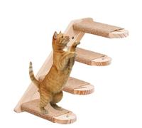 Escalier pour chat avec perchoir pour chat | Planches d'escalade robustes | Échelle pour chat murale | Escalier d'escalade en bois de pin | Escalier robuste pour chat pour chambre à coucher, salon à