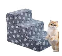 Escalier pour Chien,3 Marches Escaliers pour Chiens et Chats Accès aux Meubles - Une Échelle pour Chats Anti-Dérapante Amovible avec Une Rampe