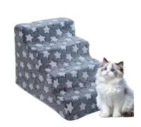 Escalier pour chien - 54 x 4 cm - Marches en peluche pour grimper facilement - Support confortable avec design amovible - Rampe de bloc de fenêtre pour chiots et chats - Rembourrage en éponge douce
