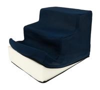 Escalier pour chien à 3 marches avec housse en tissu amovible et lavable - Marches pour chien de 27 cm avec mousse haute densité pour petits chiens, chats ou animaux domestiques