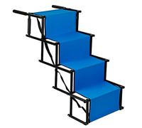 Escalier pour Chien I Utilisable pour Tous Les véhicules I Escalier Chien Pliable I Rampes d'accès pour Petit et Grand Chiens | Rampe Pliable (Bleu)