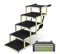 Escalier pour Chien Petit ou Grand PRIORPET - Marquage Phosphorescent - Rampe Pliable pour Voiture idéale pour Les articulations - Convient à Toutes Les Voitures - Surface antidérapante - 5 marches