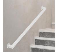 Escalier robuste en fer forgé 80-240 cm réglable antidérapant pour escalier intérieur extérieur terrasse et patio 1,4 m de long design tube carré