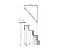 Escalier simple en résine pour piscine facile d'installation et d'utilisation - Taille ajustable de 122 à 137 cm