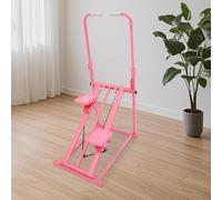 Escalier Stepper Vélo elliptique Pliable Exercice Cardio Climber, Guidon et pédales réglables, Monte-escalier, Appareil de fitness pour la maison Gym Exercice 100 kg, Rose