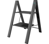 Escalier Tabouret à 2 marches en aluminium NOIR mod. LEONARDO 2 COLOMBO