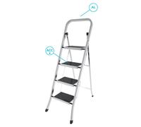 Escalier Tabouret en aluminium à 4 marches anti-dérapant mod.FACTOTUM COLOMBO