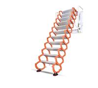 Escaliers de Grenier Échelle de Grenier Pliante Murale, escamotable et rétractable avec rampes for Une Utilisation intérieure et extérieure Échelles télescopiques(3.75m)