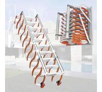 Escaliers de grenier Tirez vers le bas du loft Ladder Mur Mound Plafond pliage des escaliers greniers de pliage des escaliers des greniers d'escalier télescopique ours 660 lbs Échelle de toit