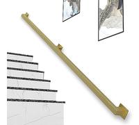 Escaliers de main courante, Mains courantes d'escalier carrées dorées Main courante antidérapante fixée au mur Rambarde de sécurité en métal Garde-corps en fer galvanisé Capacité de charge 200 kg ( Si