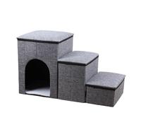 Escaliers de voiture pour animaux de compagnie - Boîte de rangement en polyester pour escaliers de chien | Espace de rangement pour escaliers pour animaux de compagnie avec design révolutionnaire
