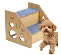 Escaliers en bois pour chien pour le lit Marche antidérapante | Échelle pour chien Utilisation possible sur canapé, lit, intérieur de la maison, chevet, voiture personnelle, chat, chiot,