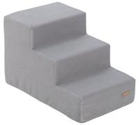 Escaliers en Mousse pour Chiens et Chats 3 marches Aide pour Animal de Compagnie (Couleur: Gris)