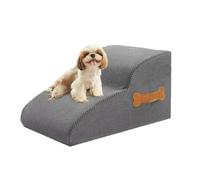 Escaliers for Animaux for Chiens Petits, Marches for Lit Canapé, Rampe d'Ascension Antidérapante Lavable for Chiot Senior, Protection Articulaire(Large Gray,Second Order)