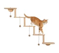Escaliers Muraux pour Chat Structure d'escalade en Bois pour Chaton avec | Marches Murales Pour Chat Convient Aux Chambres, Salons, Intérieurs, Plafonds, Et Portes