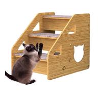 Escaliers pour animaux de compagnie pour canapé - Marches à 3 marches pour chiens de moyenne et petite taille, échelle de lit pour chats âgés, rampe pour lit | Lits antidérapants en bois pour chats