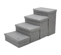 Escaliers pour Animaux De Compagnie Ramp Chien Anti Glissant Marches Pliables Espace Jouets Accessoires Solide 90 Kg 80x33cm Matériau Polyester Panneau Densité pour Meubles Hauts