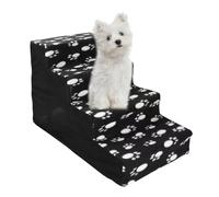 Escaliers pour animaux pour chats - Panier pour chien Steps 4 étapes | Design assemblé Grands escaliers pour chatons Lits hauts Marches confortables en flanelle Petits animaux