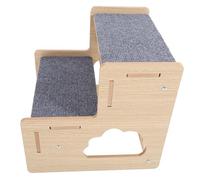 Escaliers pour Chien en Bois, Sûrs, Faciles à Monter, pour Animaux | Deux Niveaux, Entretien Simple, Structure Robuste, Adapté aux Chiens Âgés et Articulations Sensibles