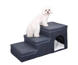 Escaliers pour Chiens - Échelle légère démontable pour animaux avec boîte de rangement - Marchepied pour chat,Pour petits, moyens et grands chats et chiots, léger, adapté à l'appartement, au balcon, à