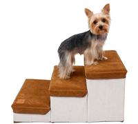 Escaliers pour Chiens pliants, escalier de Chiens Pliables, échelle Animale Portable | Support de montée Triple Couche avec Non Skid