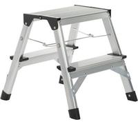 Escalo Aluminium Escabeau domestique Steppy - Commodities Act, marches et pieds antidérapants, rangement compact