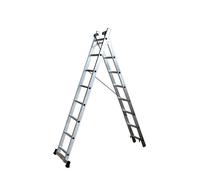 ESCALUX Echelle transformable semi-professionnelle 2x8 barreaux