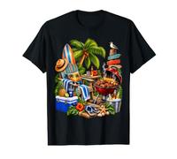Escapade de détente pour Barbecue Tropical T-Shirt Graphique avec Valeur