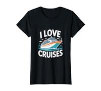 Escapade relaxante en mer avec I Love Cruises T-Shirt Graphique avec Valeur