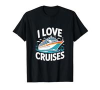 Escapade relaxante en mer avec I Love Cruises T-Shirt Graphique avec Valeur