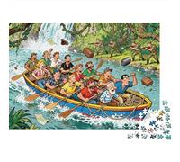 Escape en Bateau de la rivière de la Jungle Puzzle en Bois Imperméable Puzzles De 1000 Pièces pour Adultes Impossible De Décoration pour La Maison