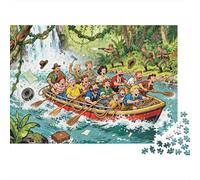 Escape en Bateau de la rivière de la Jungle Puzzle en Bois Imperméable Puzzles De 1000 Pièces pour Adultes Cadeaux Impossible Jeux De Stimulants