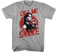 Escape from New York Call me Snake Plissken Men's T T-Shirts à Manches Courtes Smoke Kurt Russell Top Gray Heather(XX-Large)
