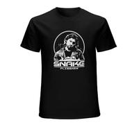 Escape from New York La Snake Plissken Russell Film Men Black Cotton T-Shirt Print Tee Shirts M