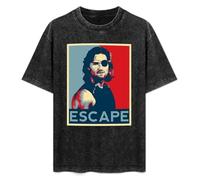 Escape from New York Snake Plissken Hope Style Mens Black Graphic Tee Printed Unisex T-Shirt Black M