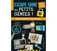 Escape game des petits génies - CE1-CE2 - Cahier de vacances - Mathieu Quénée - Larousse - broché - Scolaire / Universitaire
