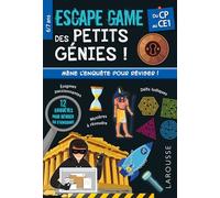 Escape game des Petits Génies - Du CP au CE1 - Cahier de vacances - François Lecellier - Larousse - broché - Scolaire / Universitaire