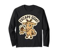 Escape Goat Escape Room Lover Pun Bouc émissaire Wordplay Blague Manche Longue
