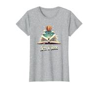 Escape Into A Book : Aventure de Lecture Magique T-Shirt, Femme, Gris Chiné, L