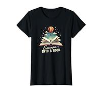 Escape Into A Book : Aventure de Lecture Magique T-Shirt, Femme, Noir, XL