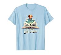 Escape Into A Book : Aventure de Lecture Magique T-Shirt, Homme, Bleu Céleste, XL