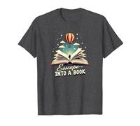 Escape Into A Book : Aventure de Lecture Magique T-Shirt, Homme, Chiné Foncé, 5XL