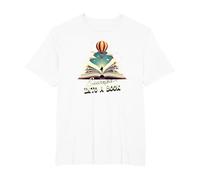 Escape Into A Book : Aventure de Lecture Magique T-Shirt, Homme Grandes Tailles, Blanc, 2X Tall