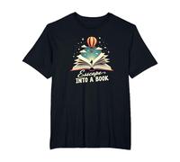 Escape Into A Book : Aventure de Lecture Magique T-Shirt, Homme Grandes Tailles, Noir, 2X Tall