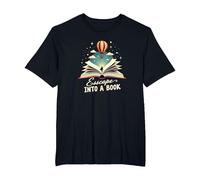 Escape Into A Book : Aventure de Lecture Magique T-Shirt, Homme Grandes Tailles, Noir, 4X Tall