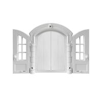 Escape Proof Cat Door, Small Medium Pet Entry with Sturdy Flap, 9.45x10.83x2.83 inches Doorway Panel with French Style Design, Pet Access System for Bedroom Garage, Home Indoor Outdoor Use