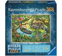 Escape puzzle Kids - Un safari dans la jungle - Ravensburger - Puzzle Escape Game 368 pièces - Dès 9 ans vert TU